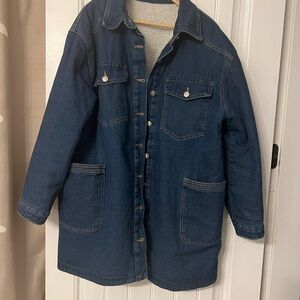 Denim Jacket with Sherpa Lining